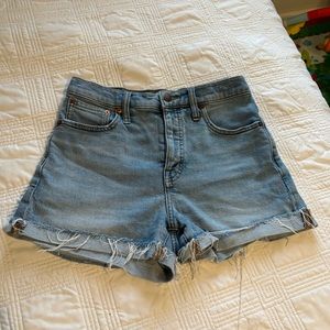 High rise Madewell denim shorts